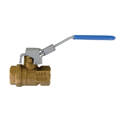 Morrison Full Port Brass 1" F x F Locking Ball Valve