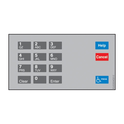 GIL ENC/ECL Keypad Overlay Chevron Gray