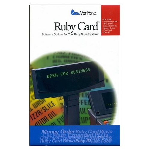 Verifone Ruby Card, Car Wash, Prorietary, Bravo,