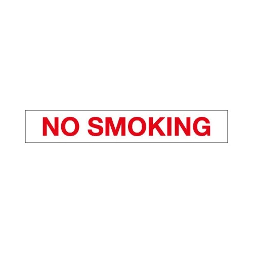 PI NO SMOKING DECAL 25"x 4" RED ON WHITE