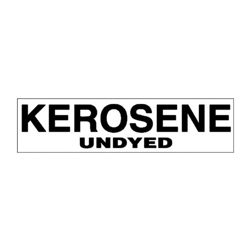 KEROSENE DECAL: BLK/WHT 12x3 " KEROSENE UNDYED