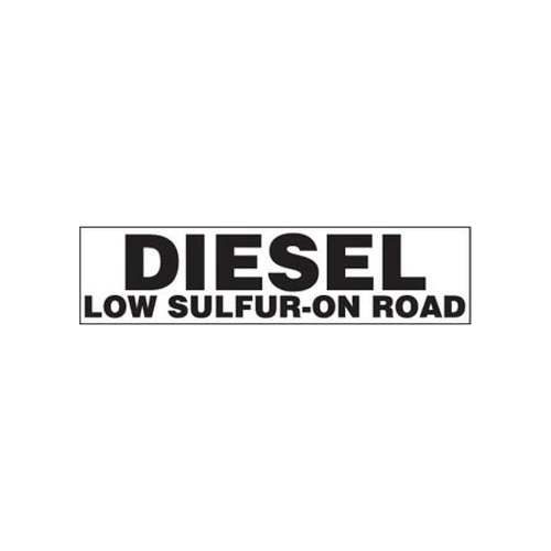 DECAL: LOW SULFER DIESEL 12X3" BLACK ON WHITE