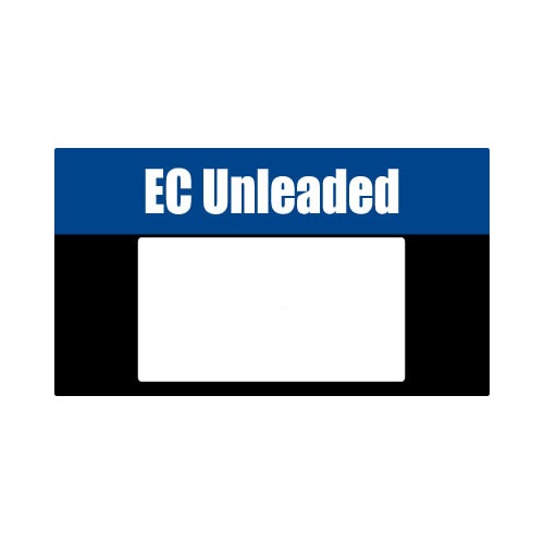 GIL EC UNLEADED BLK & BLU W/WHT TEXT, ARCO