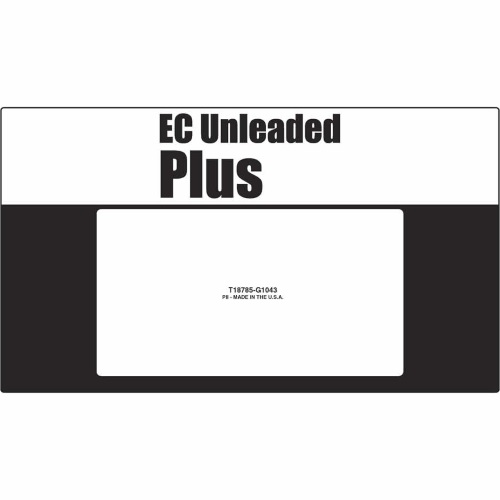 GIL EC UNLEADED PLUS BLK & WHT, BLK TEXT, ARCO